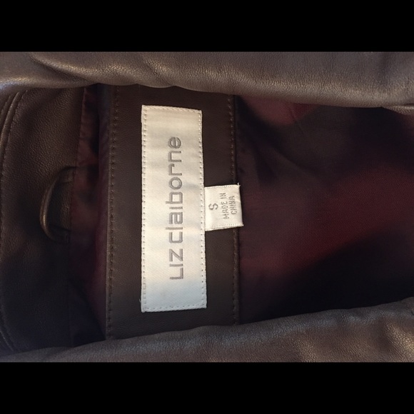 Liz Claiborne brown leather jacket. Size Small. - Picture 1 of 4