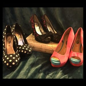 👠 RUE 21 Heels - lot of 3 - size Large fits 8-9