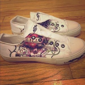 Ed Hardy sneakers, size 6.