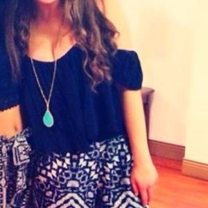 Black strapless top from Nordstrom