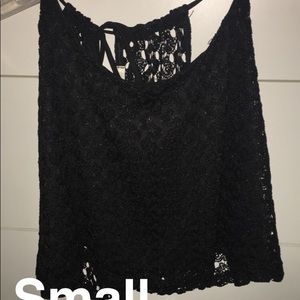 Black lace tank