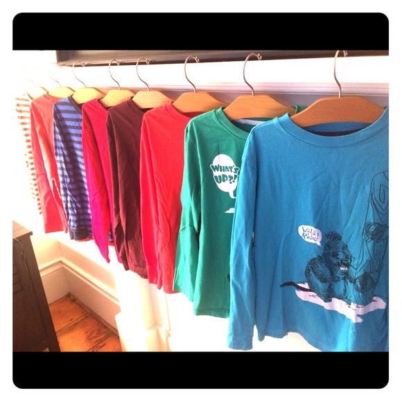 LOT OF 8.  Boys long sleeve tee shirts