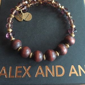 Alex and Ani Maroon Beaded Wrap bracelet