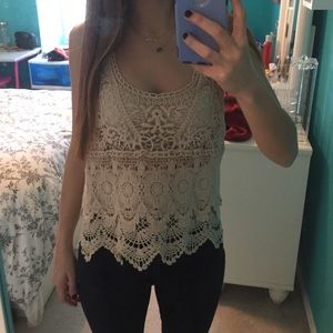 Cream Croquet Tank Top