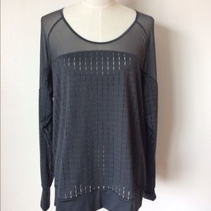 Nike Dri-Fit Black Sheer Caged Fitness Top