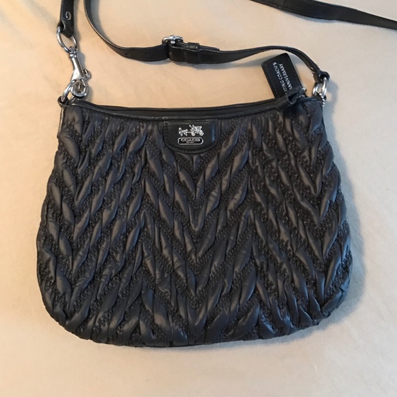 Coach black cross body purse