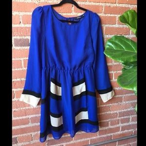 Ark & Co. midi dress -sheer sleeves & back cutout