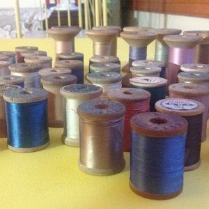 Vintage Wooden Thread Spools