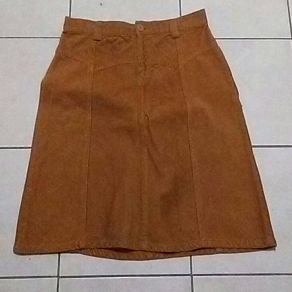 Tan corduroy skirt