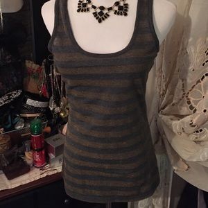 BLACK & GOLD GLITTER TANK TOP SZ MED 🐾