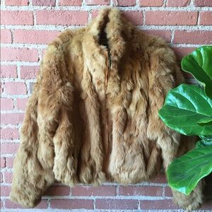 Rabbit Fur bomber jacket