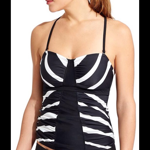 Athleta Belize Stripe Bandeau Tankini
