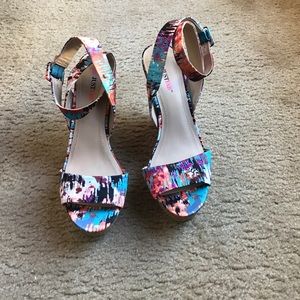 Just Fab multicolored wedges