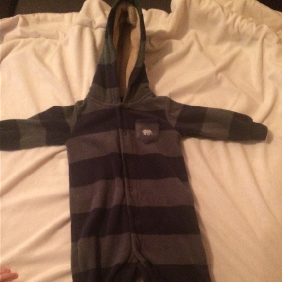 Carter's Fleece onesies with open feet. - Picture 1 of 2