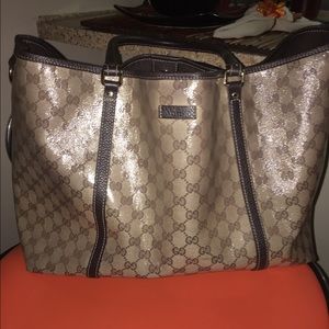 Auth Gucci GG Crystal Tote