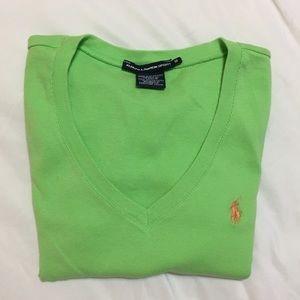 Ralph Lauren Sport • Lime Green VNeck - Sz M