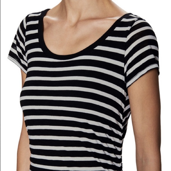 Splendid Stripe Ruched Jersey Dress