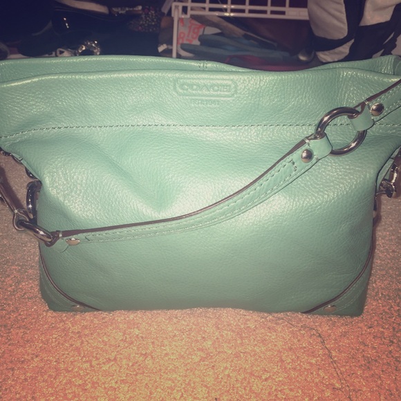 green coach purse