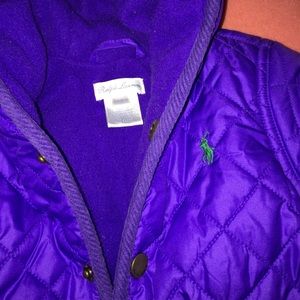 Purple Ralph Lauren's baby snow suit