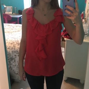 Pink/Red Ruffle Tank Top