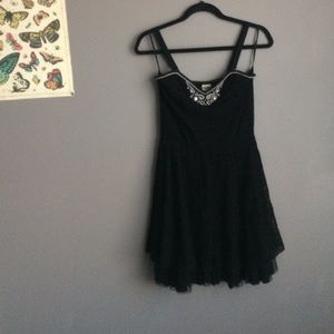 Black mini dress
