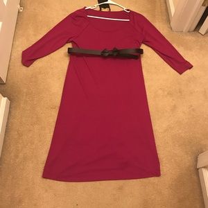 NWT pink maternity dress with bow belt