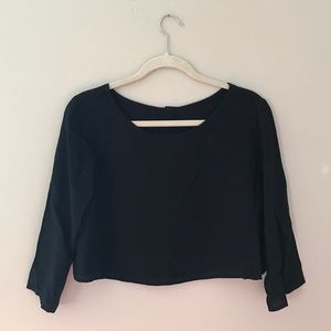 American Apparel crop top with buttons