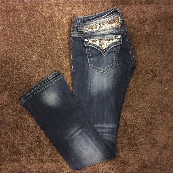 Boot Cut Miss Me Jeans with Bling