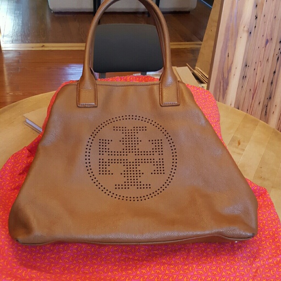 Tan leather Tory Burch