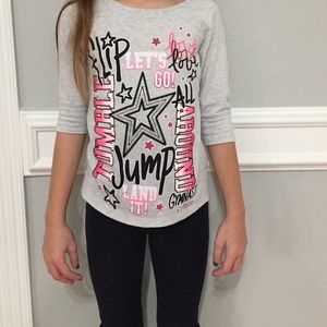 Girls Justice Gray Gymnast Top