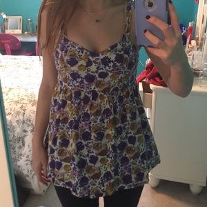 TopShop Floral Tank Top