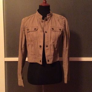 Michael Kors cropped khaki green  jacket