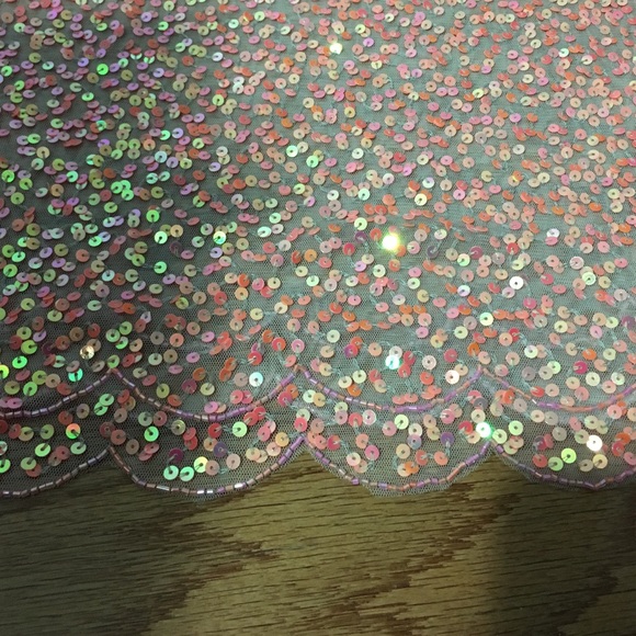 Peachy/orange sequins tank top. - Picture 3 of 4