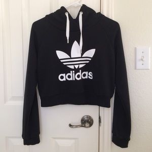 Originals Trefoil Cropped Hoodie Sweatshirt