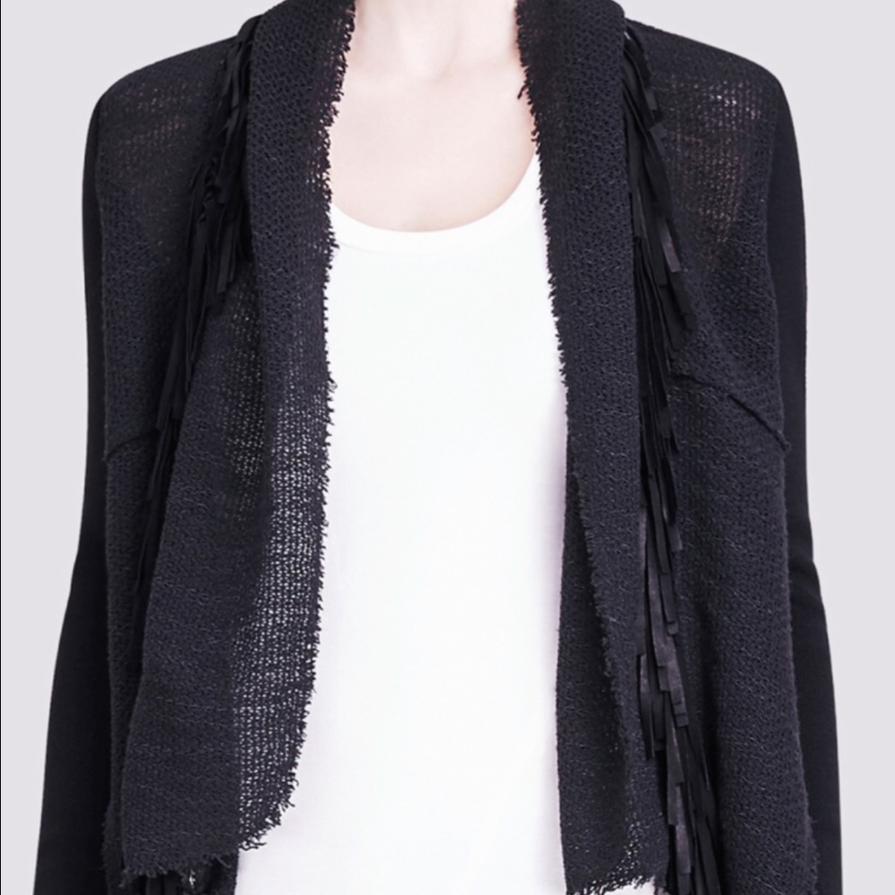 ELIE TAHARI SZ M BLACK JACKET/cardigan