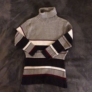 Striped turtleneck