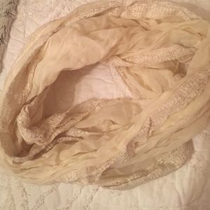 American Eagle infinity scarf with lace detail