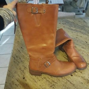 Brown riding boots- nwot leather