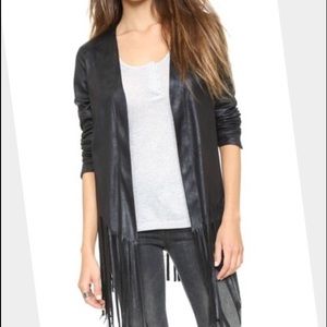 SW3 Bespoke faux suede  fringe jacket, medium