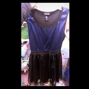 Wet Seal Blue Sequin Tulle Dress