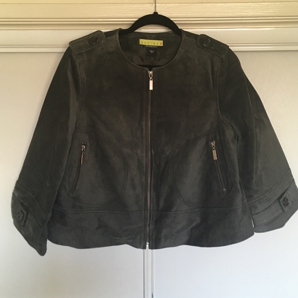 Genuine Suede Leather Cropped Jacket