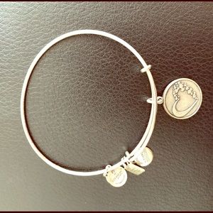 Alex and Ani flat heart charm bangle