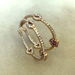 Sparkly Juicy Couture Faux Diamond Lined Hoops