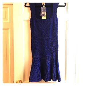 Torn By Ronny Kobo Royal Blue Dress