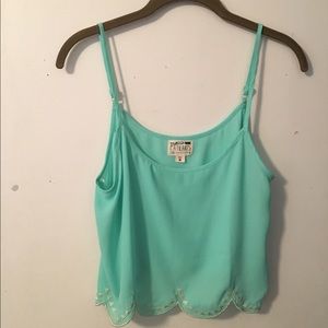 LA Hearts polyester Aztec crop top