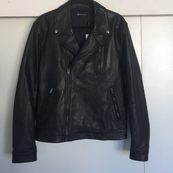 Made in Italy. Authentic Lamb Leather moto jacket.