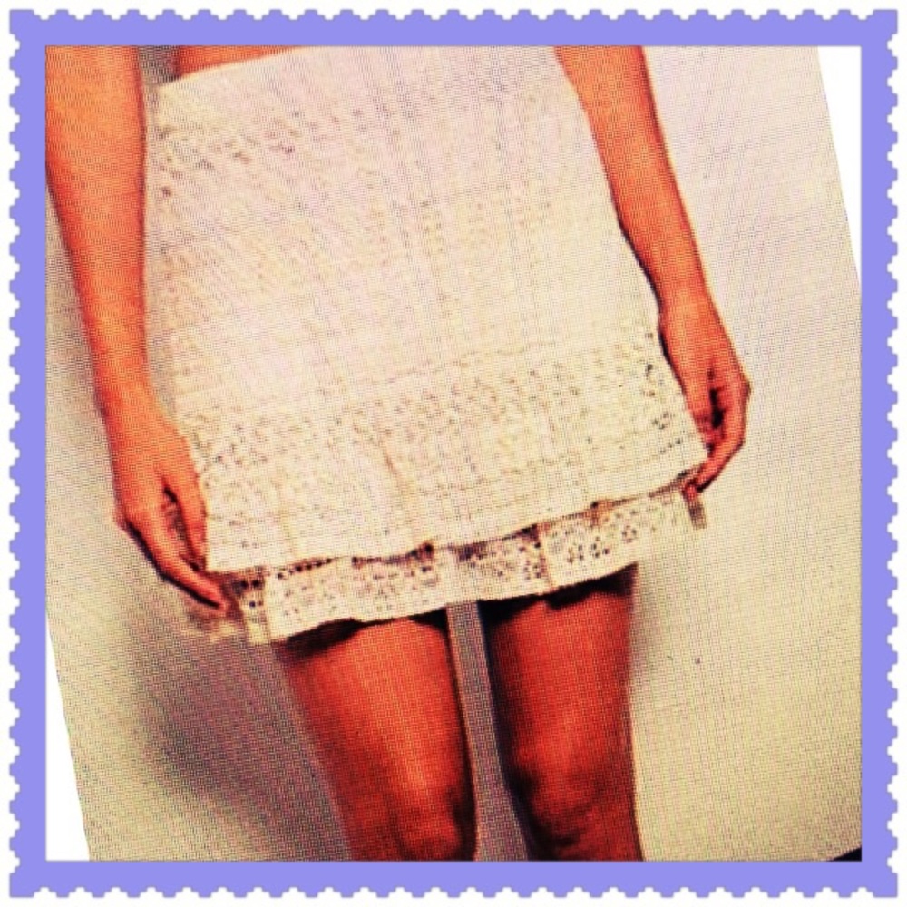 NWT Abercrombie & Fitch Ivory Crochet Skirt