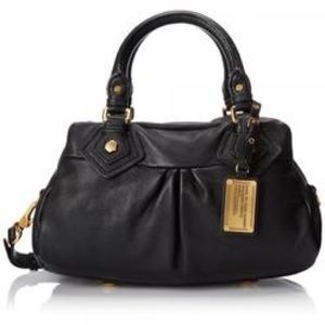 Marc Jacobs Groovee Classic Q Black Satchel Bag