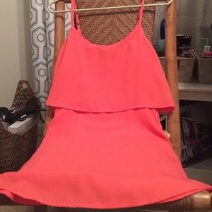 Abercrombie and fitch fit and flare coral dress