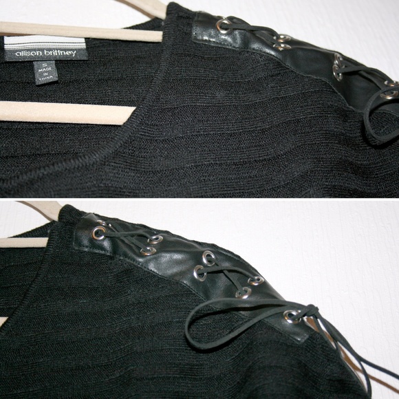 ⚡LAST 1!⚡ Dolman Sweater w/ Lace-Up Shoulders NWOT - Picture 3 of 8